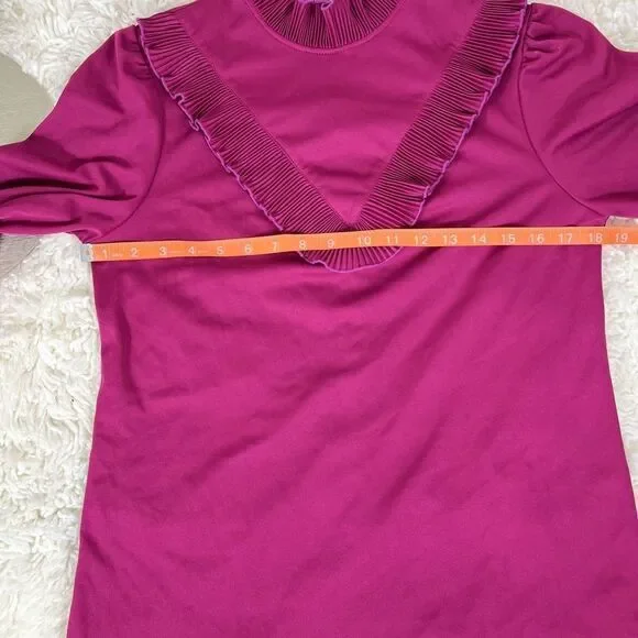 Vintage Graff Long Sleeve, Mock Neck Pullover Blouse Women's Top - Picture 6 of 10